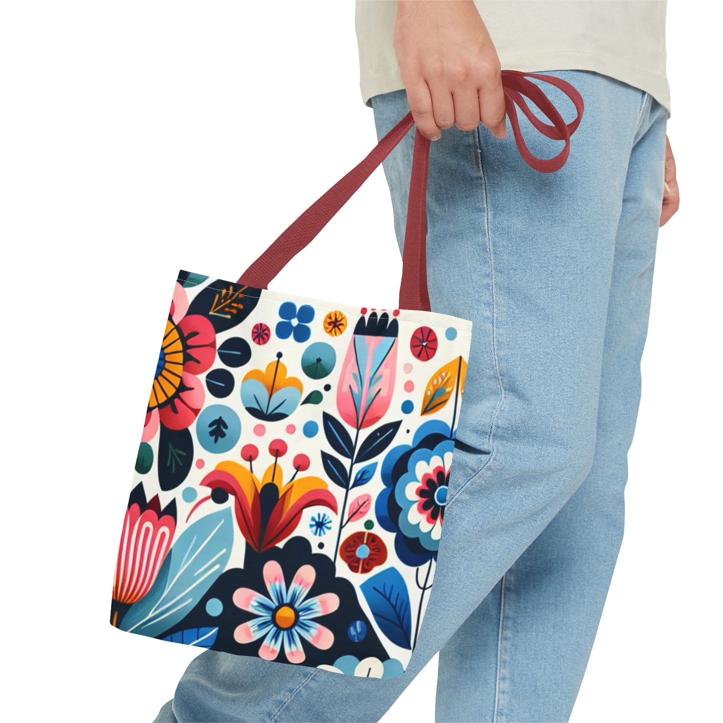 Floral Retro Tote Bag (AOP)