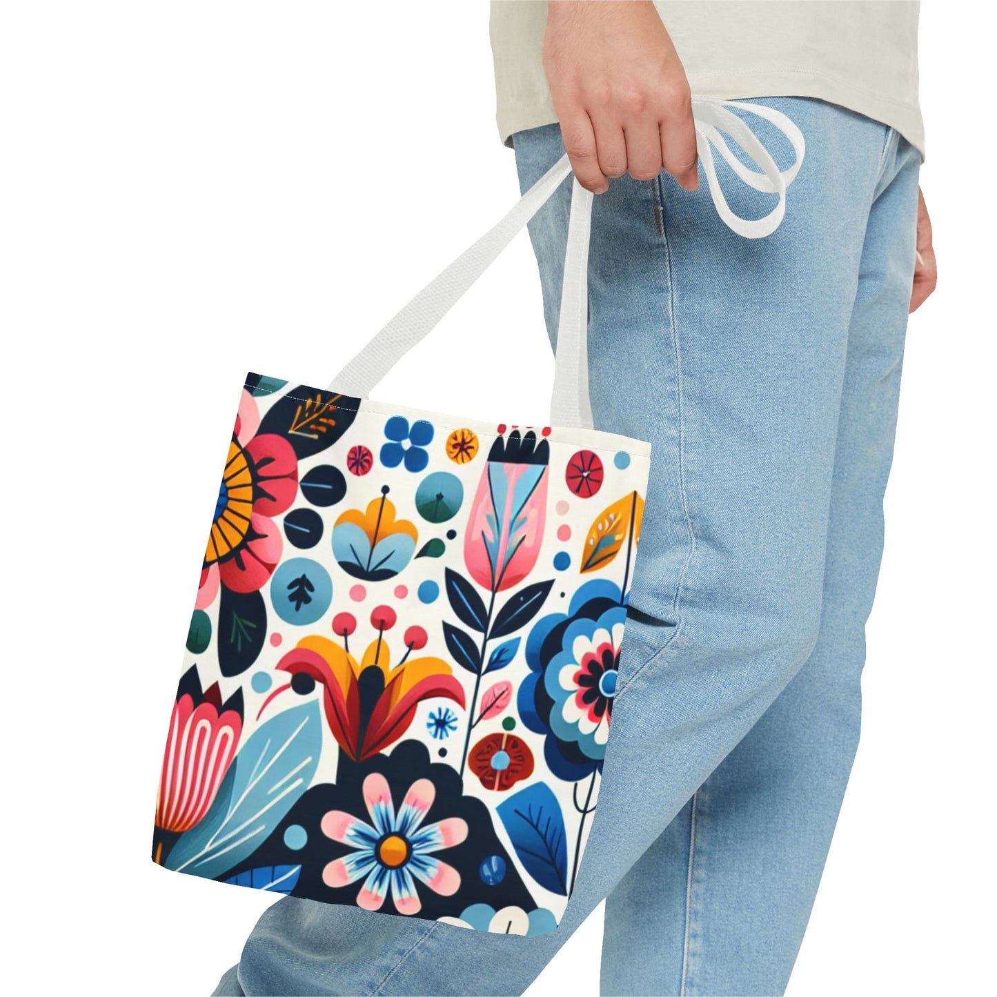 Floral Retro Tote Bag (AOP)