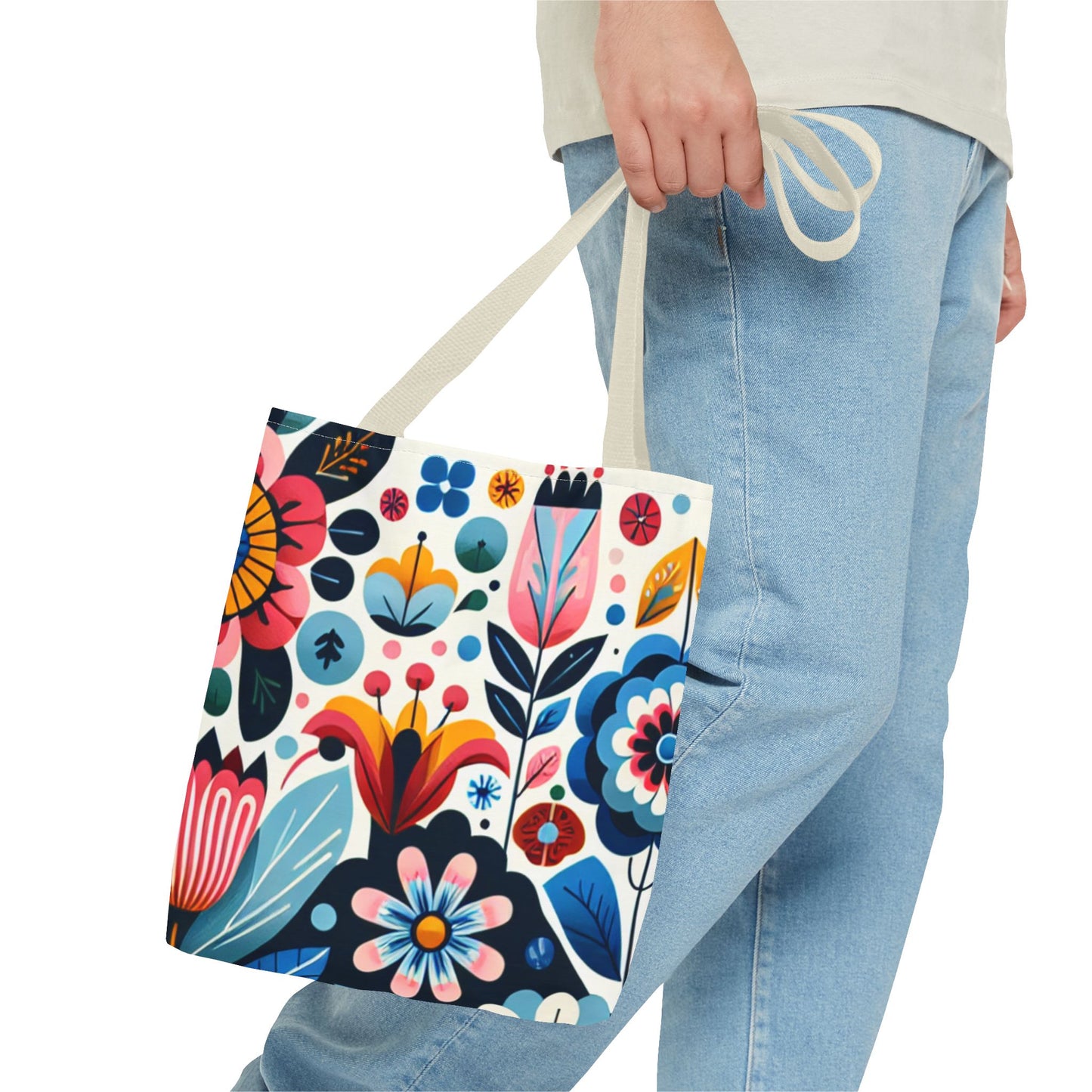 Floral Retro Tote Bag (AOP)