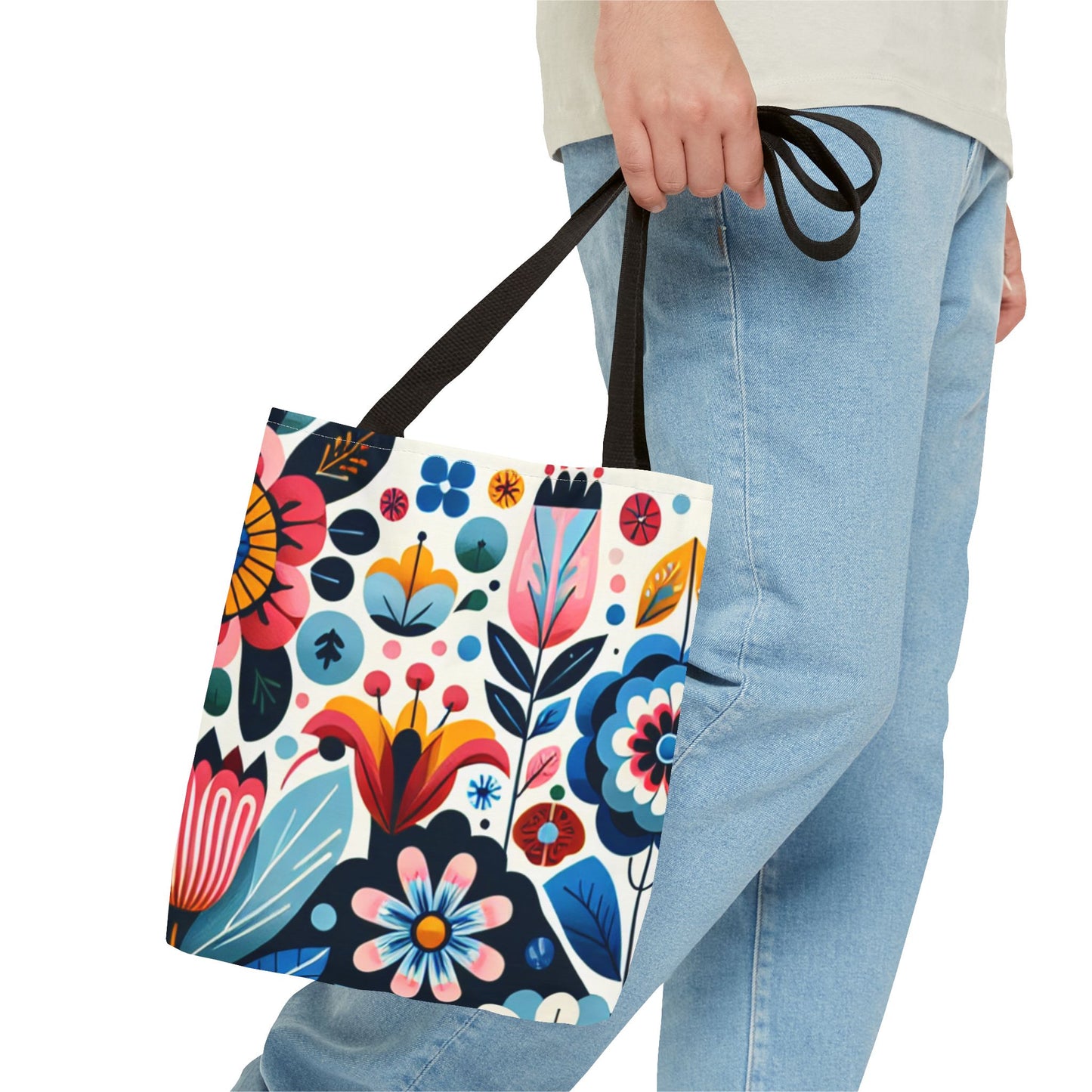 Floral Retro Tote Bag (AOP)